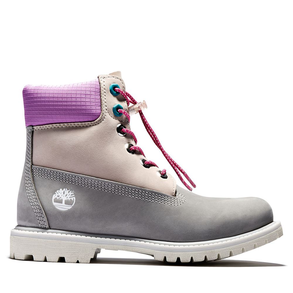 Botas 6-Inch Timberland Argentina Mujer - 6-Inch Premium Waterproof - Gris - YTIQEG-437